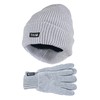 THMO Ladies Thinsulate Hat and Gloves Set Soft Chenille Ribbed