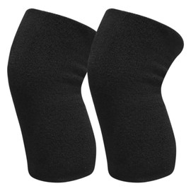 Xzeemo 1 Pair Unisex Knee Pads, Winter Warm Knee Pads, Thickened Knee Brace, Cotton Knee Pads, Non-Slip Knee Bandage, Leg Warmers, Knee Pads Winter for Women, Men, black