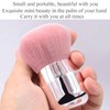 AIMALL 2pcs Mushroom Head Makeup Brush Set, Pink Loose Powder
