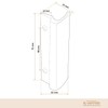 Aluminium Balcony Door Pull Handle Glass Fold, Colour: White RAL