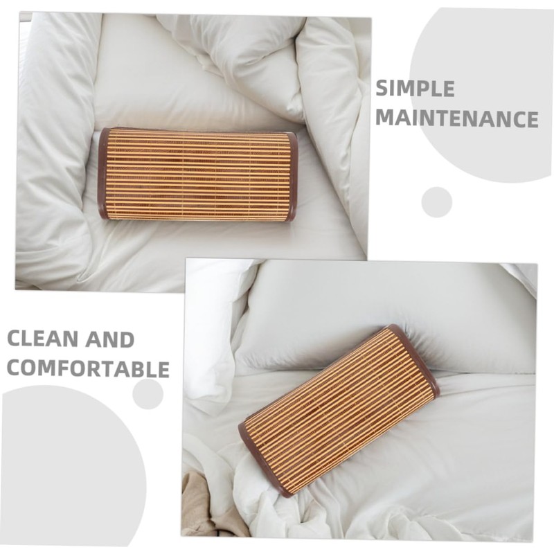Ciieeo 2pcs Summer Pillow Hollow Bamboo Pillow Sauna Headrest Cooling