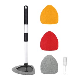 PAIYUE Car Cleaning Kit,Windshield Cleaner Tool,Car Accessories Auto Cleaning Supplies Tools,Windshield Wiper Cleaner with Extendable Long-Reach Handle,Auto Glass Cleaning,Suitable for Most Cars