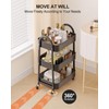 EAGMAK 3 Tier Rolling Cart Under Desk, Metal Storage Cart