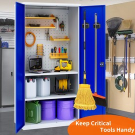 ULIBERMAGNET Mop Holder Heavy Duty, 4Pack Magnetic Mount Broom and Mop Holder for Refrigerator,Non-slip Magnetic Broom Hanger Mop Rack Tool Holder for Laundry Room Garage Kitchen