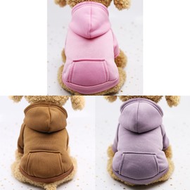 TAPBULL Dog Dresses, Fashionable Pet Dog Sweatshirt Clothes in Light Colors, Cute Cat Birthday Dress Outfit (Pink/Purple/Coffee 3-Pack), X-Small