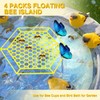 Xumann 4 Pcs Floating Bee Island Watering Station, 7 Inch