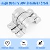 Yaocom 100 Pcs 1 1/4 Inch Pipe Strap Stainless Steel