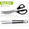 Kitchen Scissors, Korean Barbecue Sheras and Tongs Set,Kitchen Scissors for