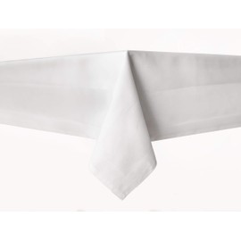 Damast Rectangular Tablecloth 80 x 80 cm 80 x 80 cm White Satin Edge 100% Cotton Table Linen Tablecloths