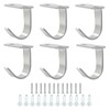 Piutouyar 6 Pack Silver Screw Mounted Ceiling Hooks, Heavy Duty