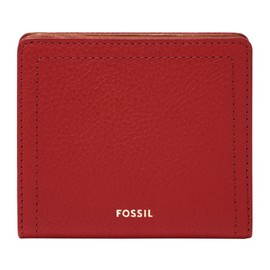 Fossil Logan Leather or Polyester Clutch Purse for Women, rust