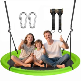 48 inch Saucer Tree Swing for Kids Adult, Larger Flying Swing for Whole Family, 900lbs Weight Capacity, with Adjustable Hanging Straps, for Outdoor Backyard Indoor Playground