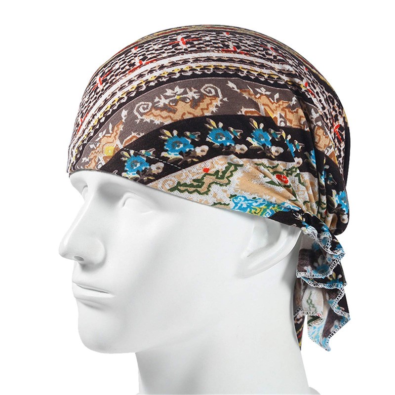 Qianmome Durag - Gorro de algodón para motociclista, diseño de