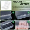 BENECREAT 12 Pack 3 Mixed Sizes Rectangular Clear Plastic Bead
