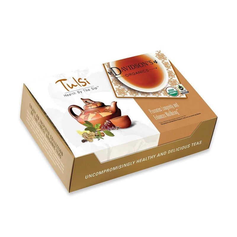 Davidson's Organics, Tulsi Turmeric Ginger, 100-count Individually Wrapped Tea Bags
