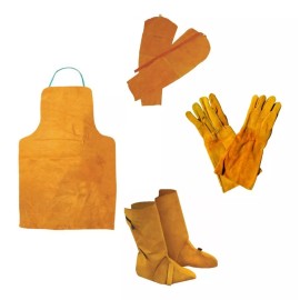 SITECSA 5 Kits Soldador Carnaza Mandil Guantes Manga Polainas Paq 5