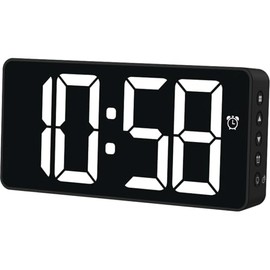 Hama Bali Digital Alarm Clock with Temperature Display Night Mode Black