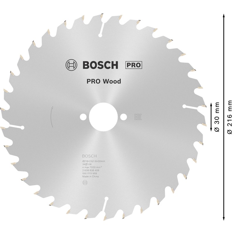 Bosch 1 x PRO Wood Circular Saw Blade for Table