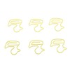 100pcs Paper Clips Cute Duck Shaped Decorative Metal Paperclips with
