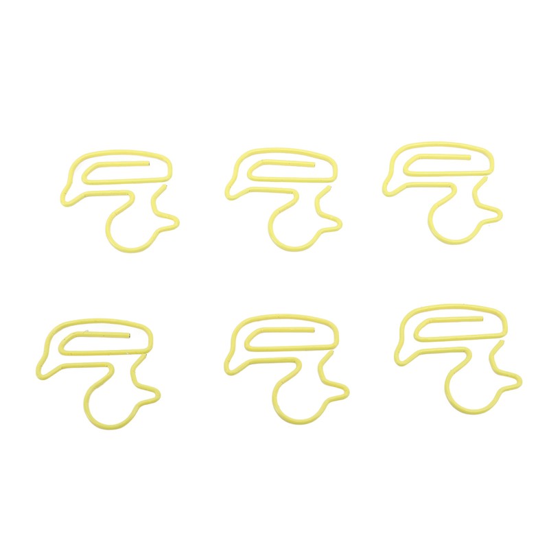 100pcs Paper Clips Cute Duck Shaped Decorative Metal Paperclips with