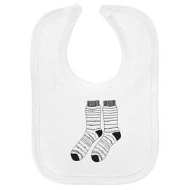 Azeeda 'Wool Socks' Soft Cotton Baby Bib (BI00059395)