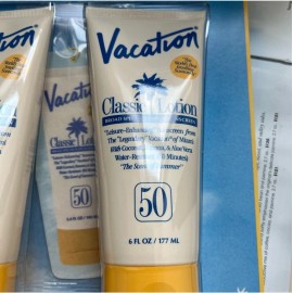 Vacation Classic Sunscreen SPF 50 -6 fl oz / 177 mL 2-Pack+1 Air Fresher Sealed