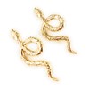 gold snake earrings asp cleopatra toga serpent post stud dangle