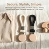 Zirax Tea Towel Clips with Woven Cotton Hanging Loop, Sturdy
