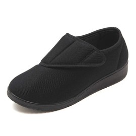 (remia) lemia Women's Senior Shoes, Rehab Shoes Velcro Type LS133 – 2 Black - black -
