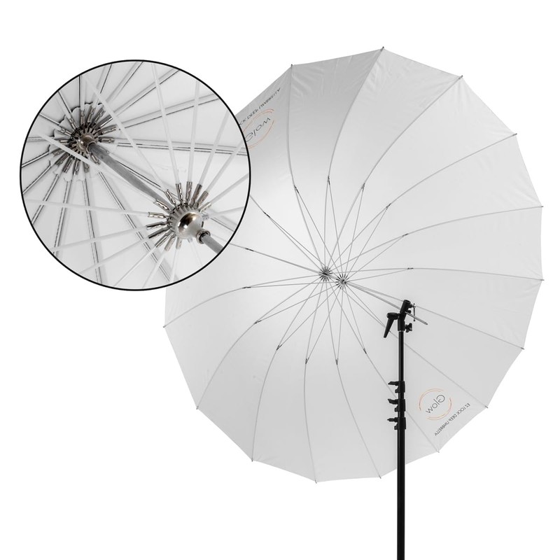 Glow Easy Lock X-Large Deep Translucent Fiberglass Umbrella (65")