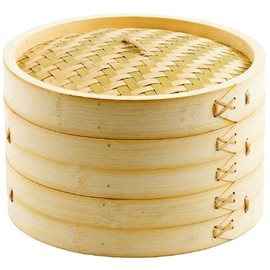 Bamboo Steamer Two Tiers 10in #W15-10