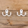 Umsole 10 Pieces Double Prong Robe Coat Hook Retro Cloth
