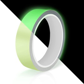 GUUZI Glow in the Dark Tape 5 cm x 3 m Bright and Durable Fluorescent Tape - Luminous Tape for Night Decorations, Outdoor Sports and Home Markings (Green)