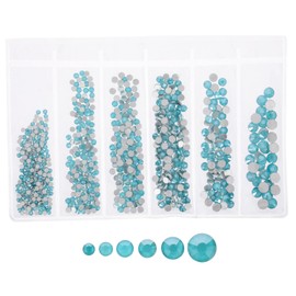 Baluue 820pcs Flatback Glass Rhinestones for Nail Art Nail Gems for Crafts and Decoration for Phone Cases and