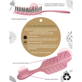 Cepillo de Cabello Ecologico Amigable con el Medio Ambiente Cepillo Ovalado Timco ECO-CRO