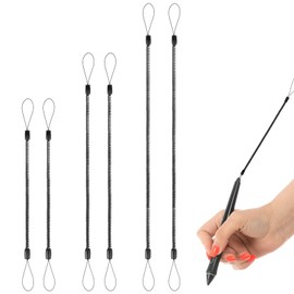 Jeffdad 6 Pcs Touch Pens Elastic Tether Lanyard, Retractable Touch Pens Coil Spring Tablet Pens Straps for Tether a Drawing Pen to Touchscreen