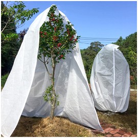 Plant Covers Freeze Protection, Plant Covers for Winter with Drawstring and Zipper, 2.5 oz/yd² 5.9 X 4.6 Ft, Winter Freeze Pprotection for Protect Trees Shrubs from Cold Frost