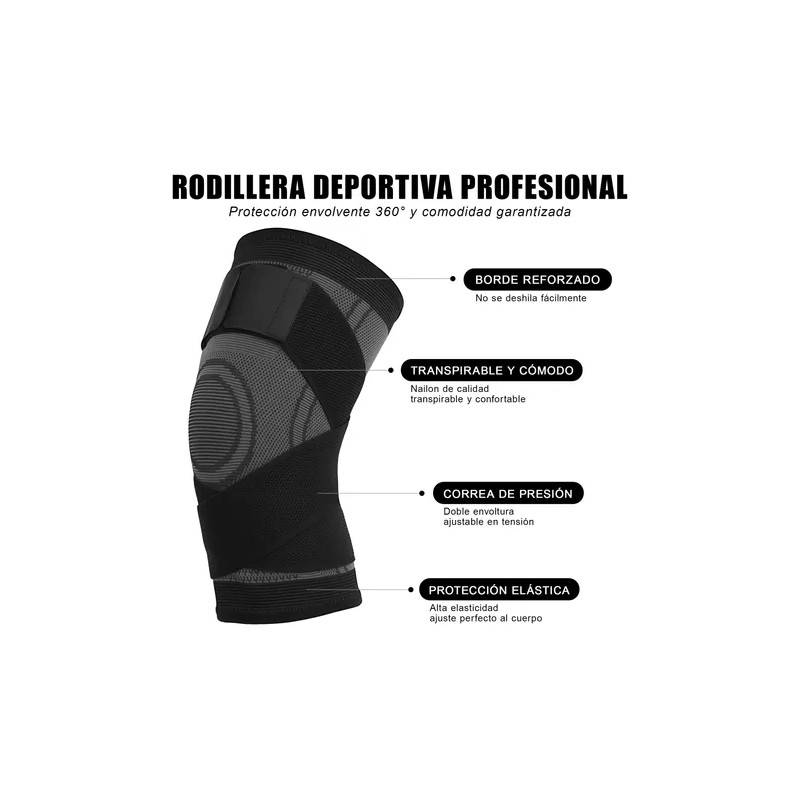Rodilleras Y Muñequeras Deportivas Elásticas Compresión Gym