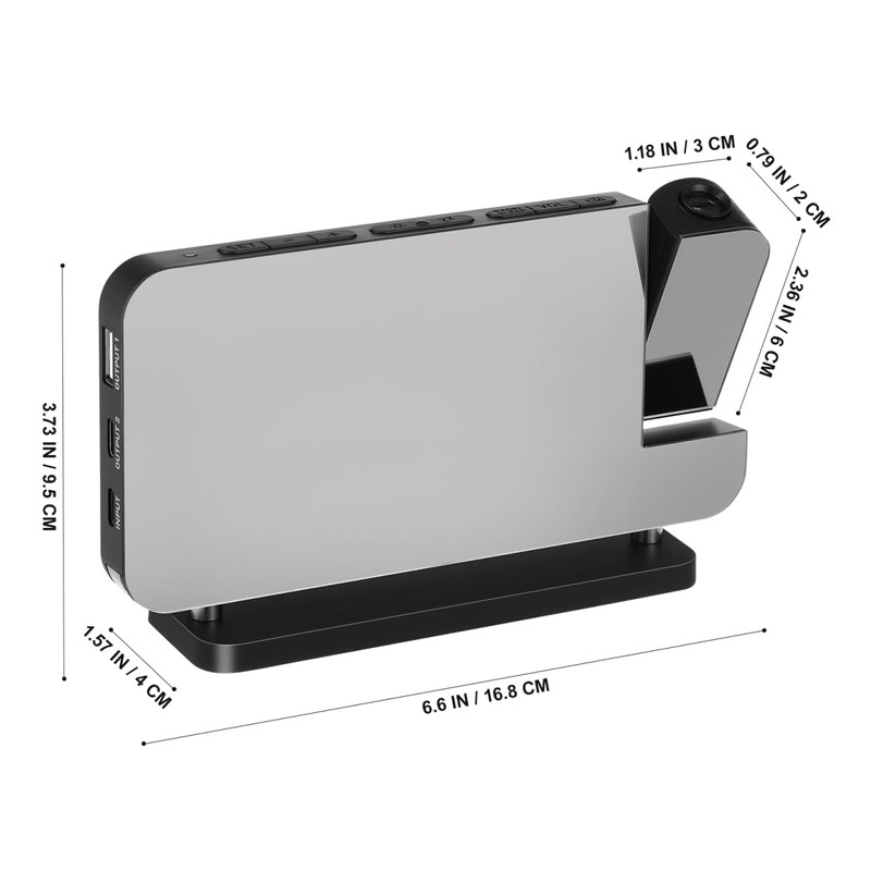 Cabilock Projection Alarm Clock for Bedroom Ceiling, 180° Rotatable Time