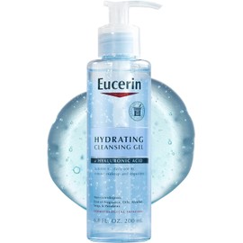 Eucerin Hydrating Cleansing Gel, Daily Facial Cleanser Formulated with Hyaluronic Acid, 6.8 Fl Oz