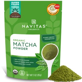 Navitas Organics Matcha en polvo, 3 onzas Bolsa de grado culinario premium, orgánico, no OMG, sin gluten