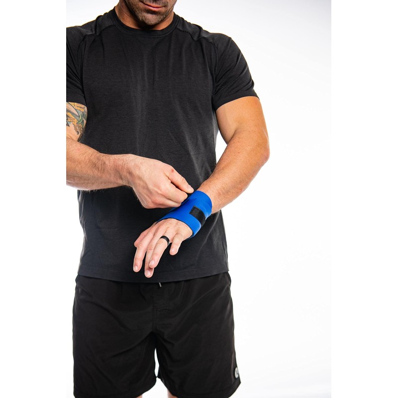 Nevin Sports Med - Muñequera doble de neopreno (rojo)