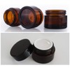 SYBL 5Pcs 10ml 0.35oz Travel Size Empty Refillable Amber Glass