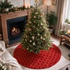 Red Pine Faux Fur Soft Plush Christmas Tree Skirt 36