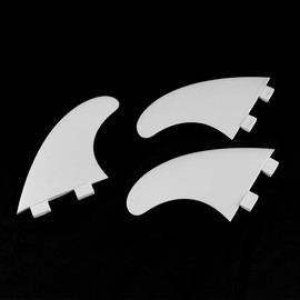 Namvo 3Pcs Surfboard G5 Fins Plastic Surfing Board Fins Style Thruster Set White