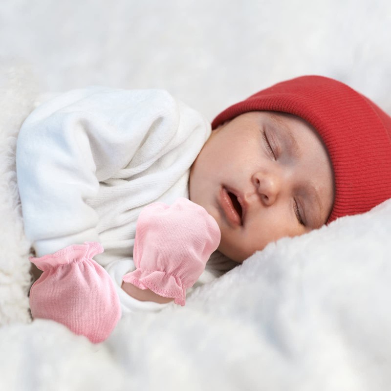 DRESHOW Newborn Baby Mittens Infant Gloves No Scratch Mittens Cotton