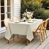 MIULEE Ivory Linen Cottton Table Cloth Rectangle Tablecloth Waterproof Spillproof