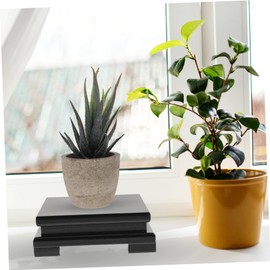 GANAZONO 1pc Wood Display Base for Vases Flower Pots and Antiques Height Stand for Home Decor Office Cafe and Restaurant Decoration