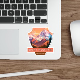 Rocky Mountain Colorado Sticker Adventure Souvenir Decal Vinyl Small Waterproof for Water Bottle Mug Passport Scrapbook Notebook Laptop Tumbler Skateboard Computer Phone 4" ID44990