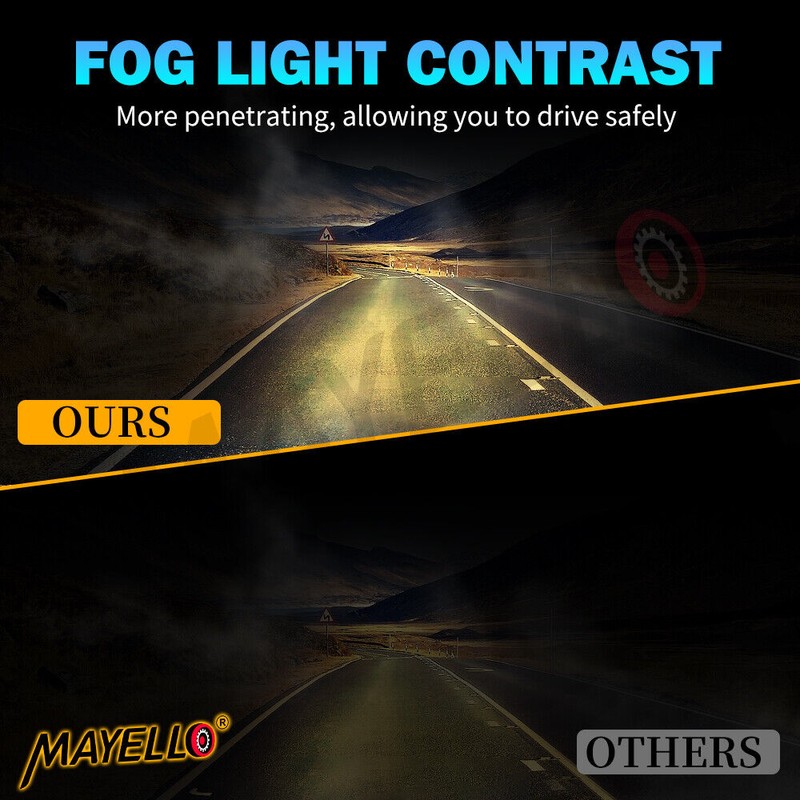 autofans Left & Right Fog Lights w/Bulbs For 1988 1989-2000